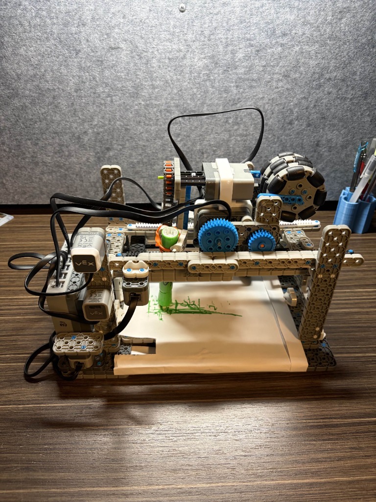 VEX IQ Drawing Robot gantry printer with pen holder